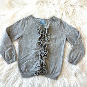 GAP Light Gray Knit Sweater with Ruffle